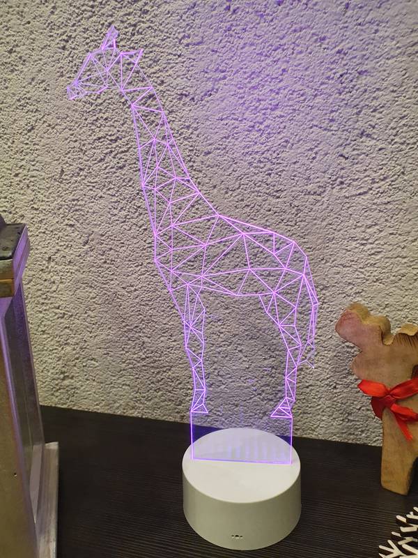 Lasergravur Giraffe Acryl